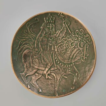 Coupelle en bronze du Roi Gradlon sur son cheval Morvac'h